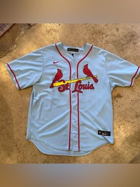St. Louis Cardinal’s light blue MLB Nike Paul Goldschmidt Jersey - Large